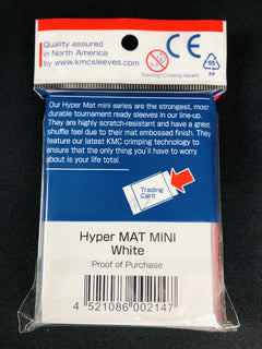 KMC HYPER MAT MINI CASE! (WHITE) 30 PACKS - 60 SLEEVES EACH - YUGIOH / CARDFIGHT-3