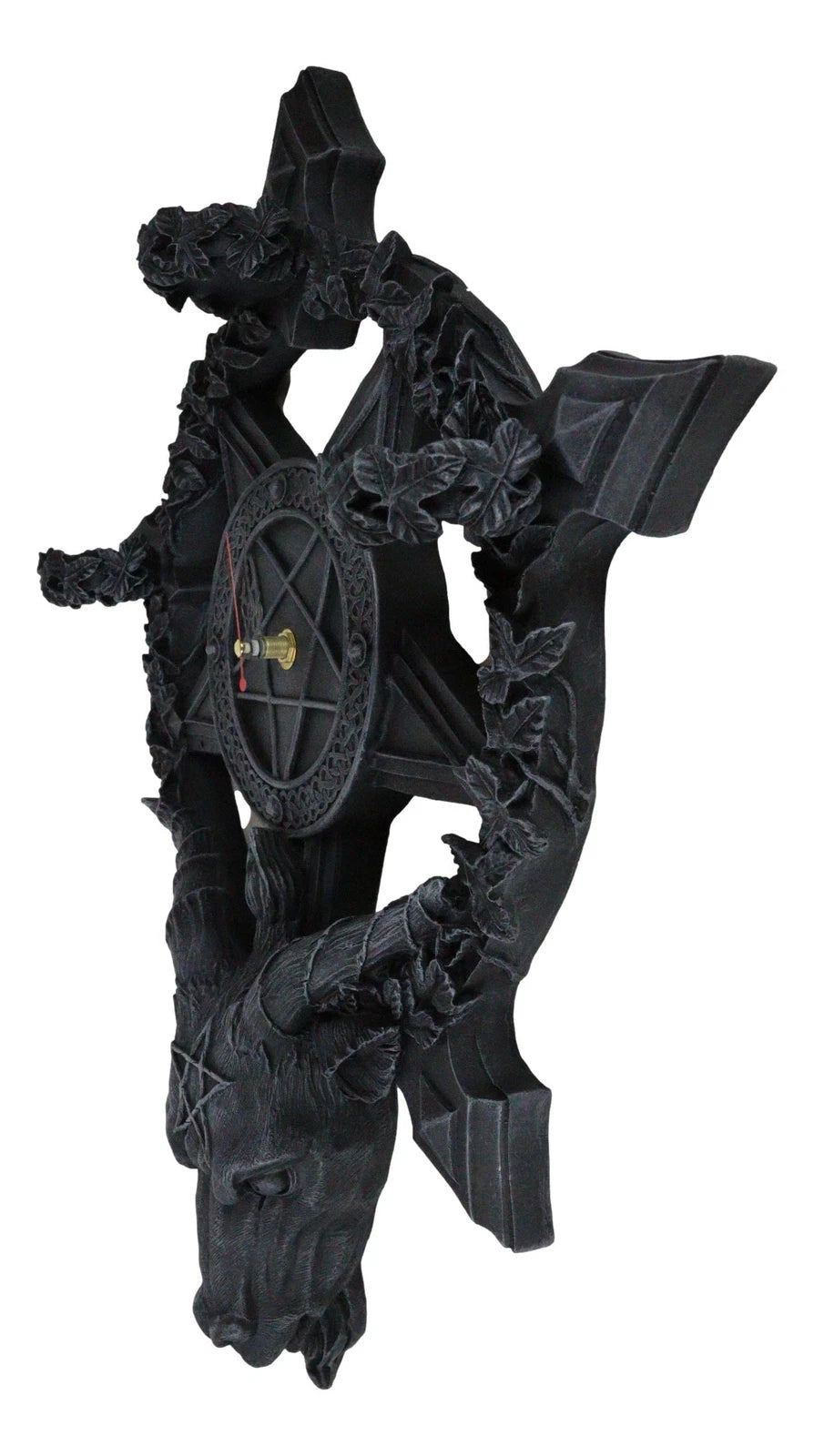 Samael Lilith Baphomet Hanging Wall Clock Candle Holder Decor Plaque 19" H-3