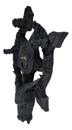 Samael Lilith Baphomet Hanging Wall Clock Candle Holder Decor Plaque 19" H-3