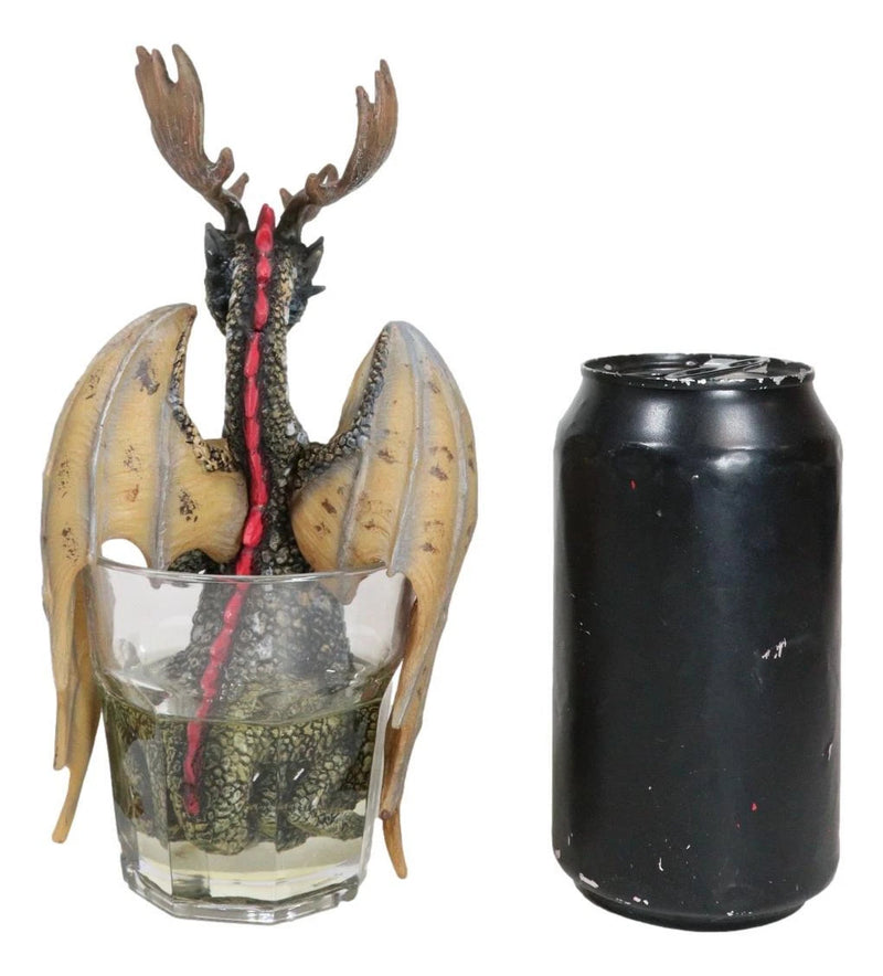 Cocktail Spirit Drunken Vodka Elk Moose Dragon Statue Fantasy Decor Figurine-5