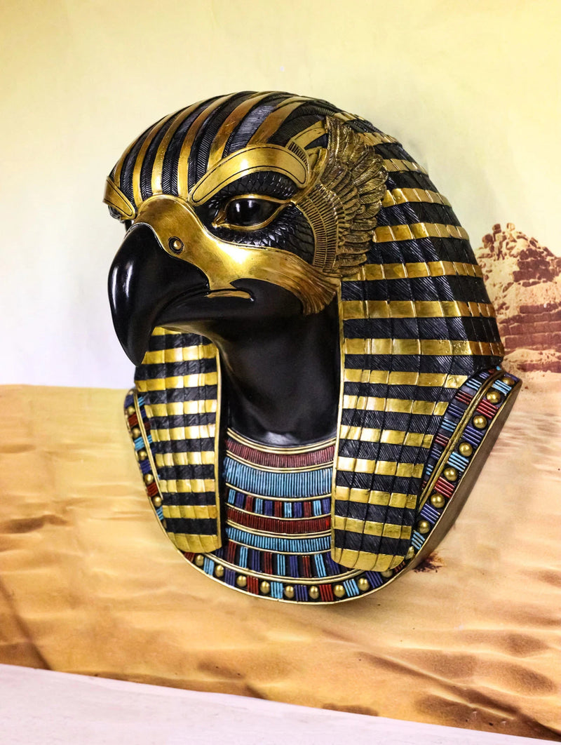 Ancient Egyptian Deity Horus God Of The Sky Bust Wall Plaque Sculpture 12.25"H-2