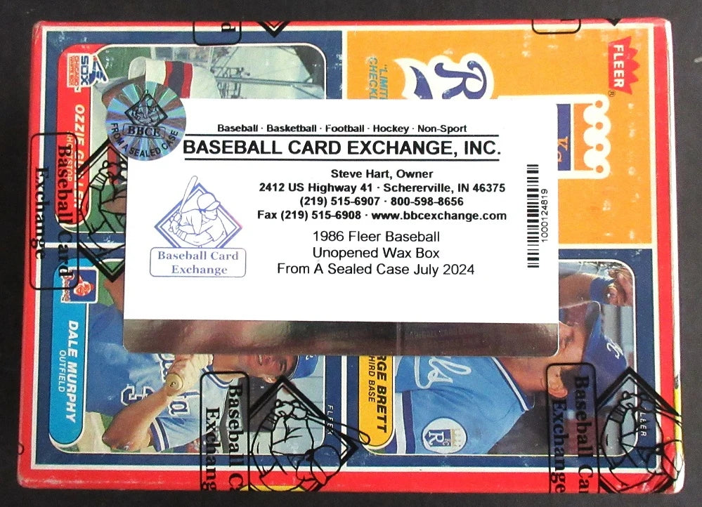 1986 Fleer Baseball Unopened Wax Box (FASC)-2