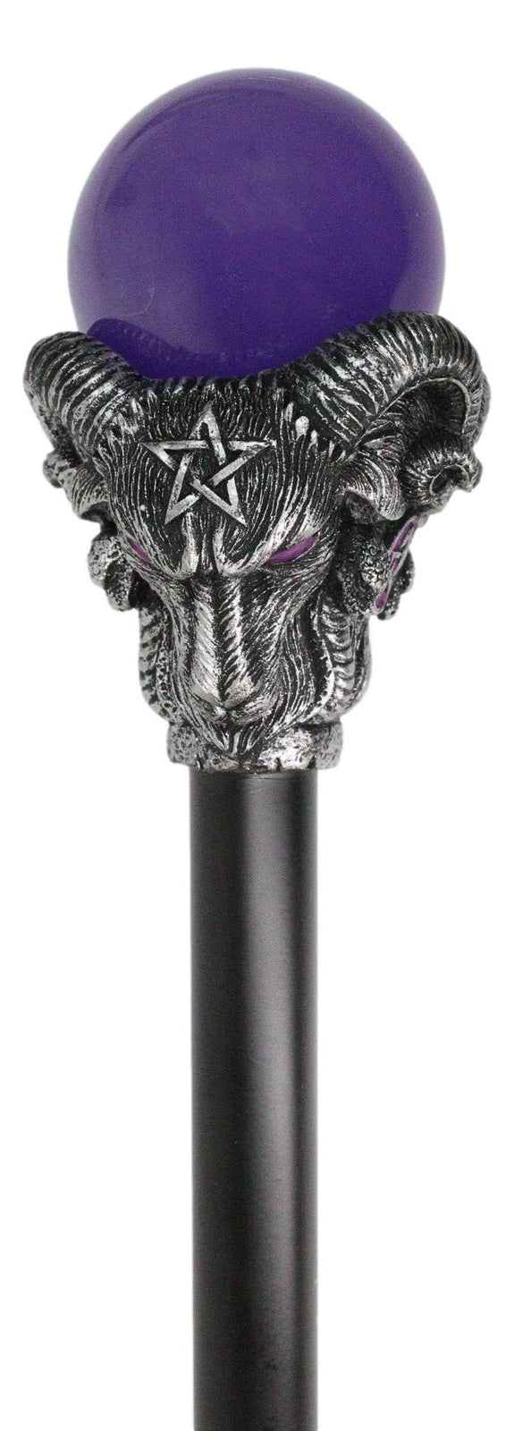 Dark Occult Pentagram Baphomet Sabbatic Goat of Mendes Swagger Stick Cane Staff-7