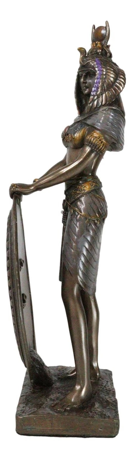 Egyptian Goddess Of Magic & Motherhood Isis Ra With Reed Shield Figurine Decor-7