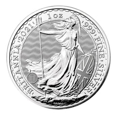 2021 Great Britain £2 Silver Britannia 1oz .999 BU Brilliant Uncirculated-3