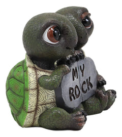 Figuras de pareja de tortugas románticas y amorosas náuticas "My Rock" (juego de 2 piezas)-7