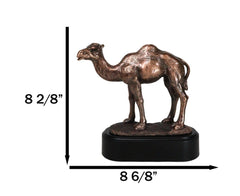 Desert Explorer Single Hump Brown Camel Electroplated Resin Figurine With Base-8