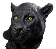 Large Black Panther Head Wall Decor Plaque 16"Tall Jaguar Wall Bust Plaque-5