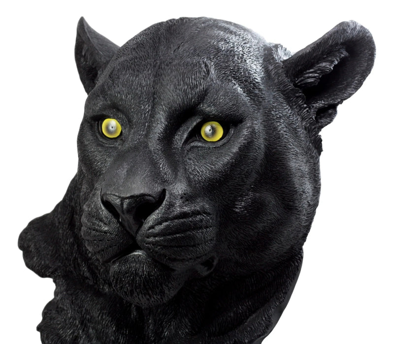Large Black Panther Head Wall Decor Plaque 16"Tall Jaguar Wall Bust Plaque-5