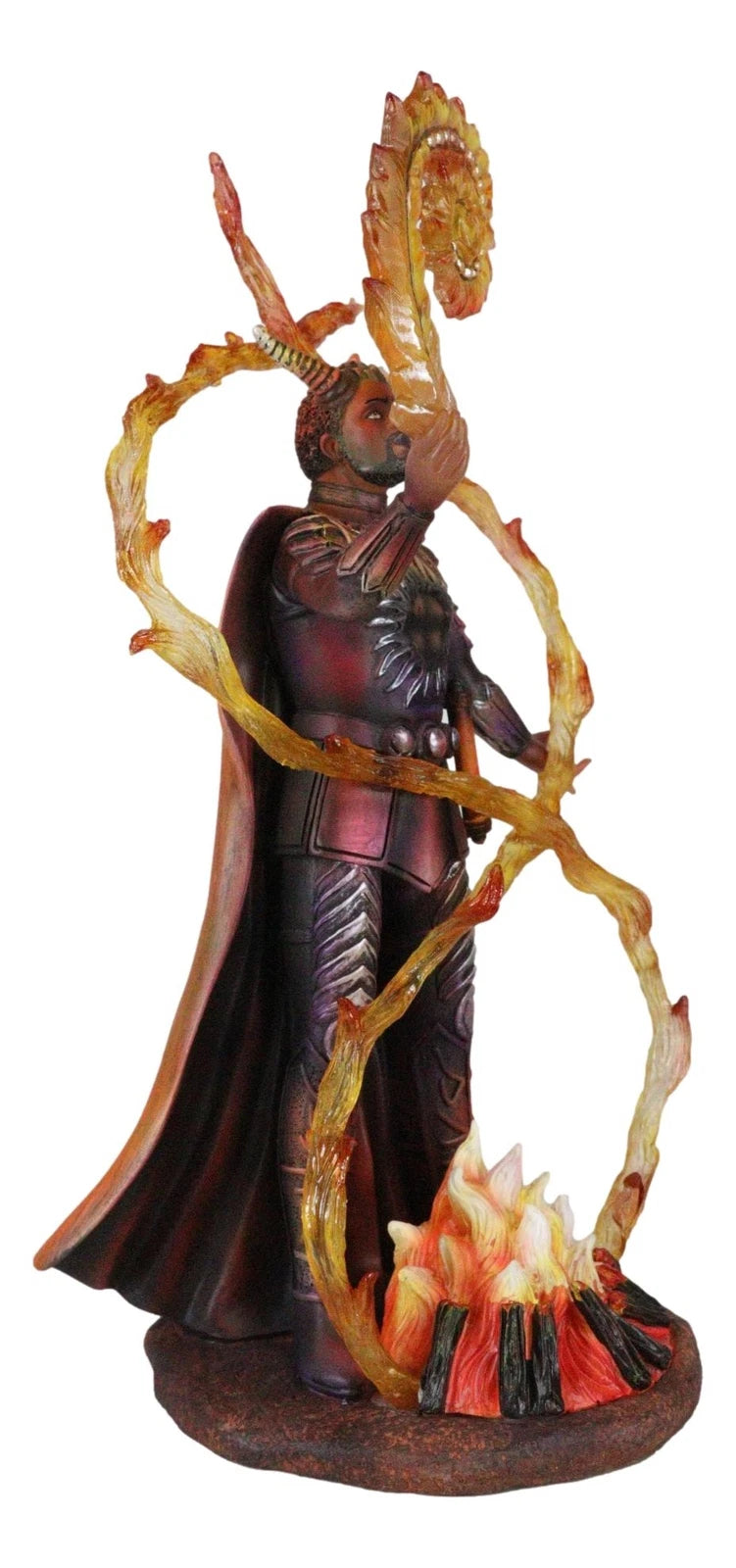 Fire Elemental Horned Wizard Sorcerer Demoniac Summoning Hellfire Magic Figurine-9