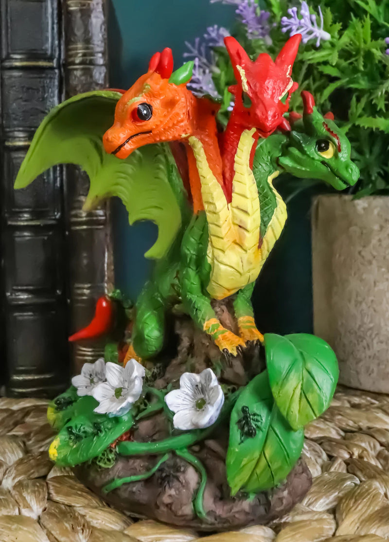 Colorful Garden Fruits and Berries Green Dragon Statue by Stanley Morrison-4