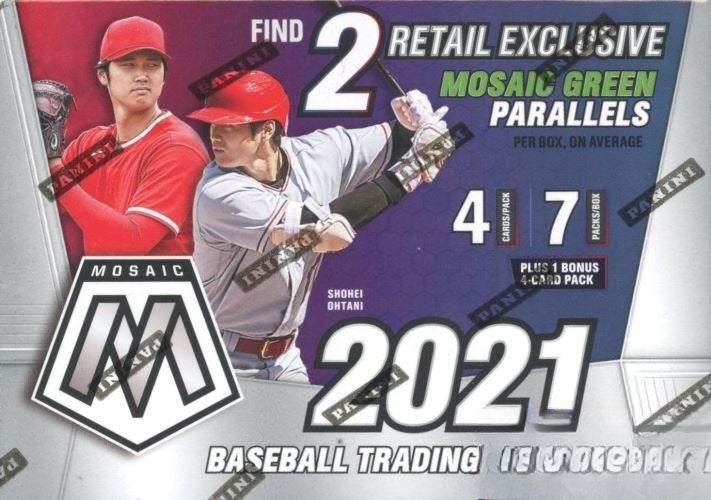 2021 Panini Mosaic BASEBALL EXCLUSIVE Factory Sealed Blaster Box-Silver Prizm+