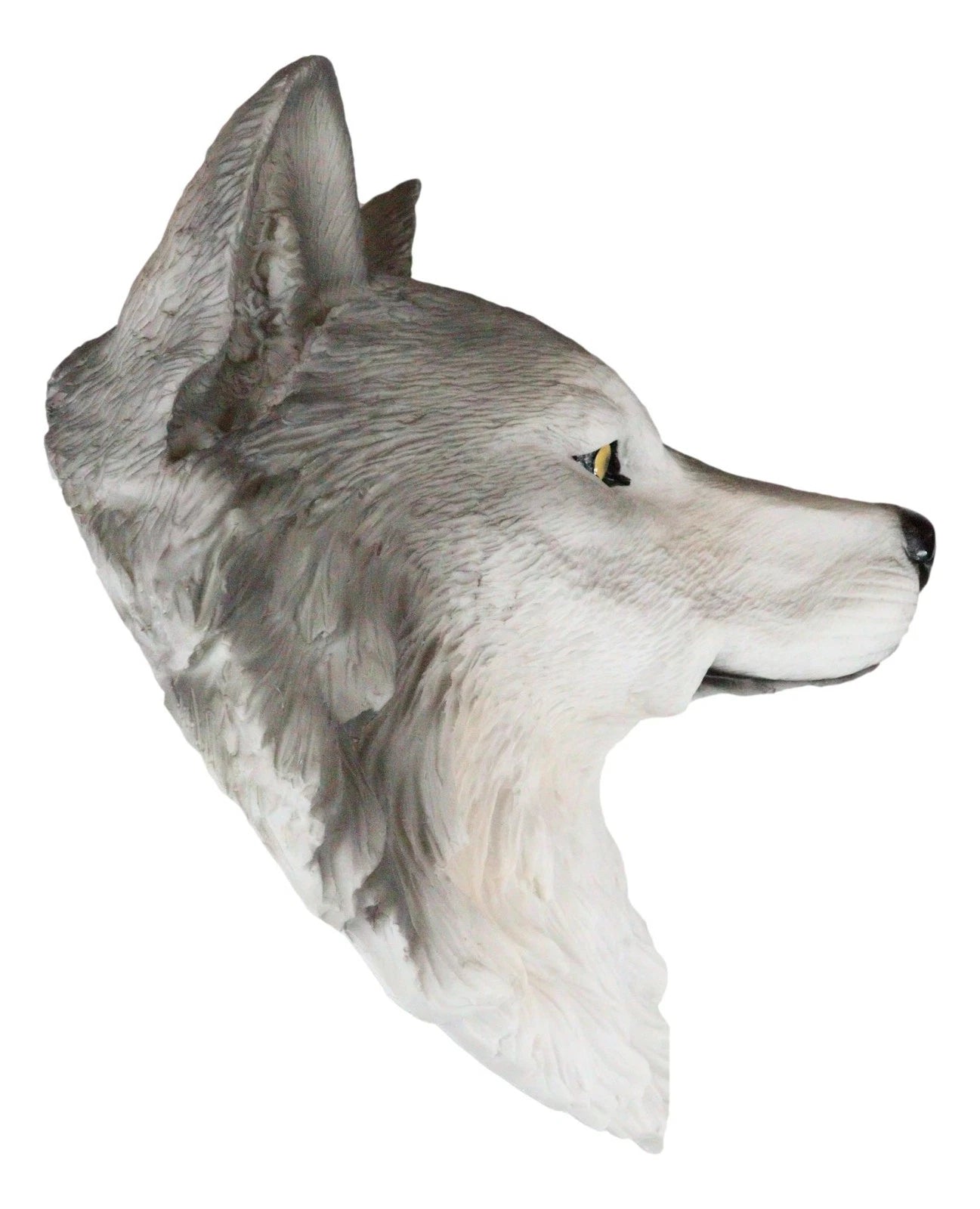 Large Fenrir Alpha Gray Wolf Head Wall Decor Plaque 14"Tall Art Decor-4
