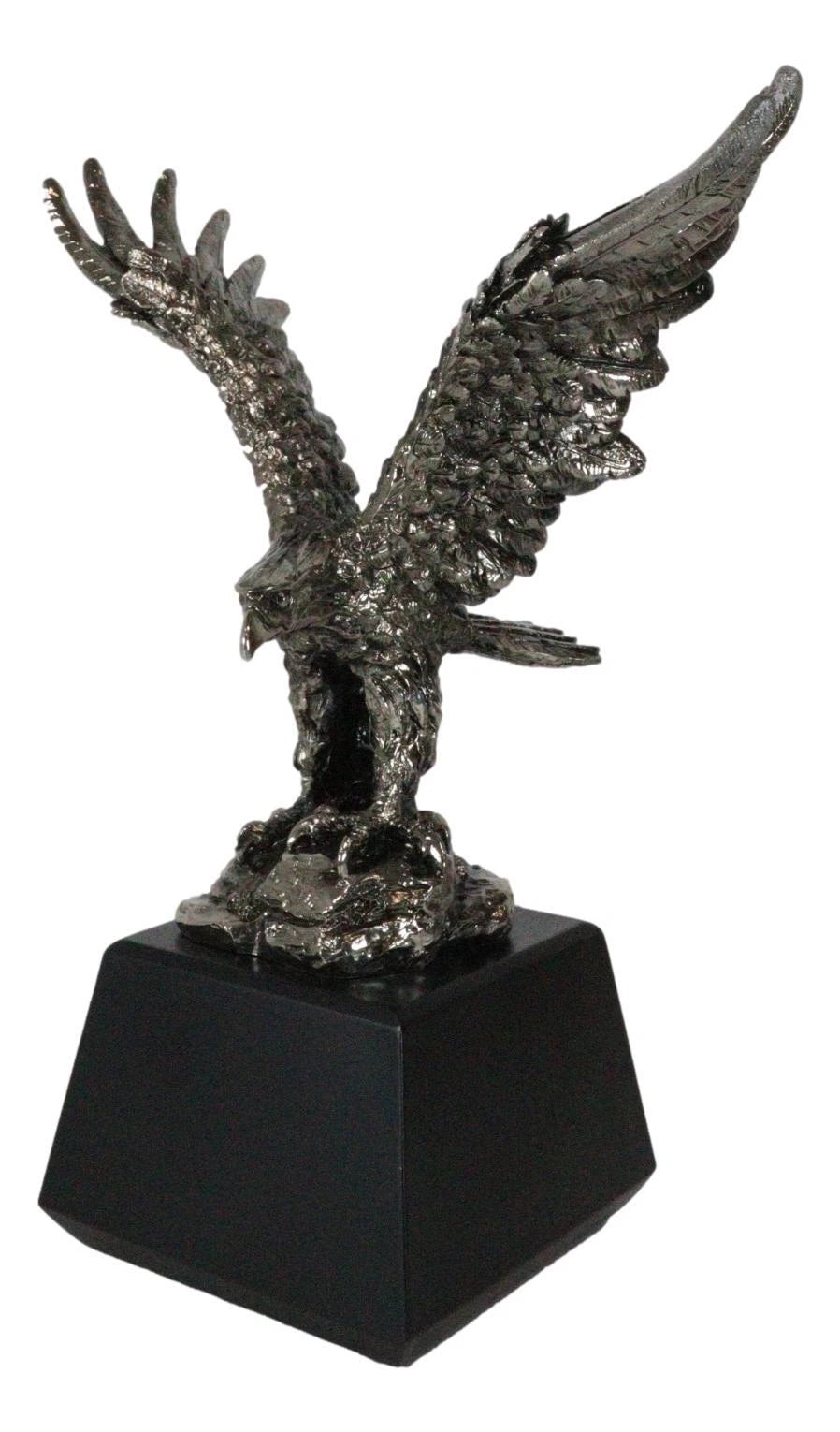 King Of The Skies Majestic Electroplated Silver American Bald Eagle Figurine-6