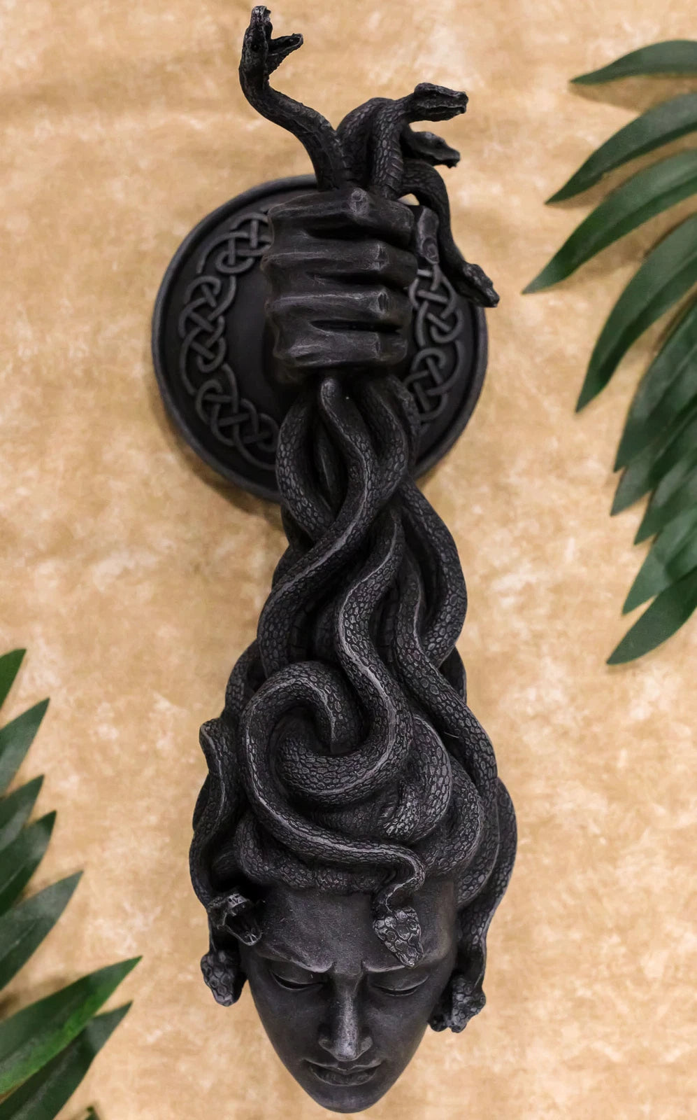 Greek Goddess Medusa Hanging from Perseus Hand Wall Decor Plaque 12.25" H-5