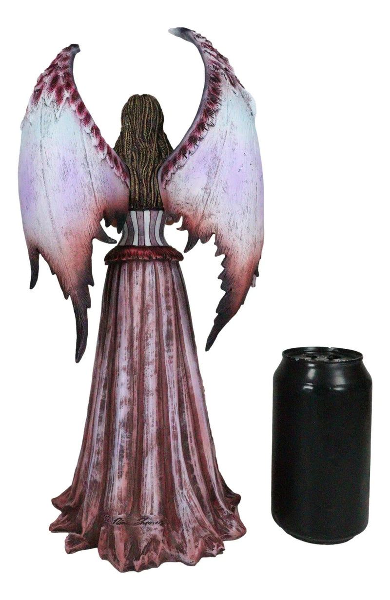 Amy Brown Adoration Mother Of Dragons Purple Fairy With Wyrmling Dragon Statue-6