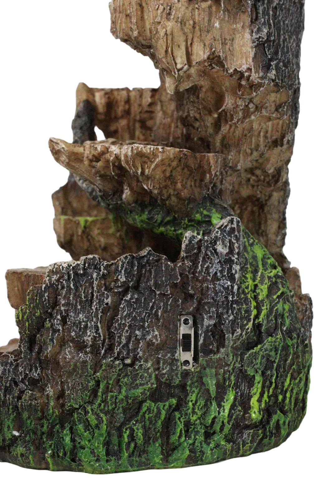 Rustic Forest Tree Steppes Faux Wooden LED Display Stand Figurine For Miniatures-3