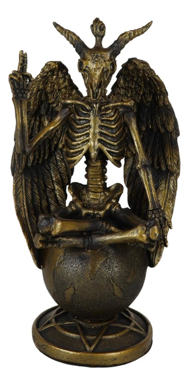 Eliphaz Levi Winged Sabbatic Goat Baphomet Skeleton Bone Creature Figurine-6