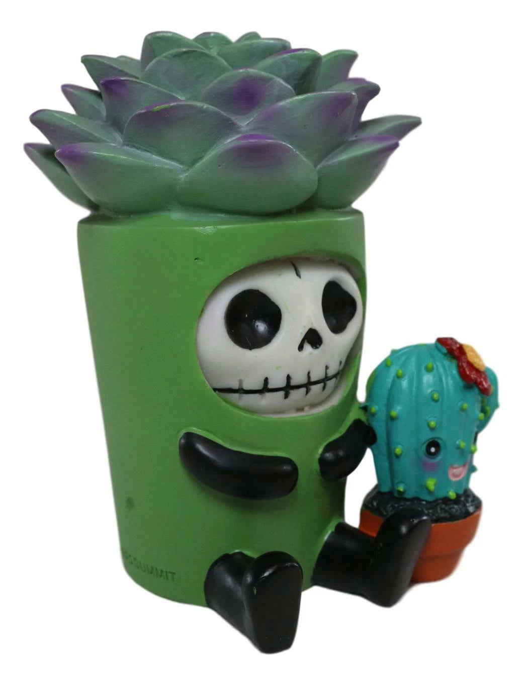 Furry Bones Echy The Succulent Plant Pot With Cactus Skeleton Figurine-4