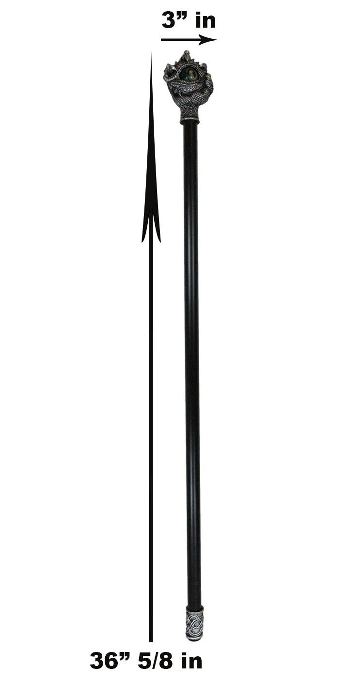 Fantasy Ocular Evil Eye Of Sauron And Dragon Claws Swagger Cane Cosplay Stick-4