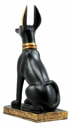 Sitting Ancient Egyptian God Anubis Jackal Dog Figurine 5"H God of The Afterlife-2