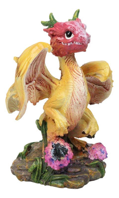 Colorful Fruits Vegetables Yellow Onion Dragon Figurine Fairy Garden Decor-3