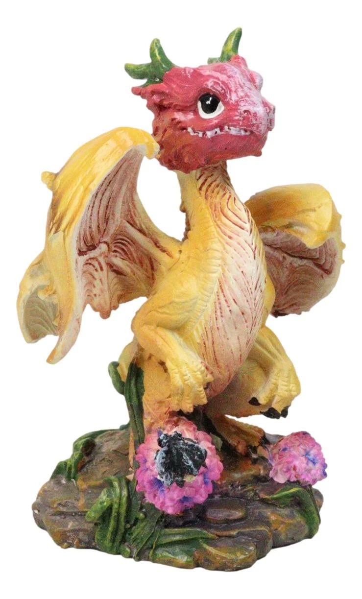 Colorful Fruits Vegetables Yellow Onion Dragon Figurine Fairy Garden Decor-3