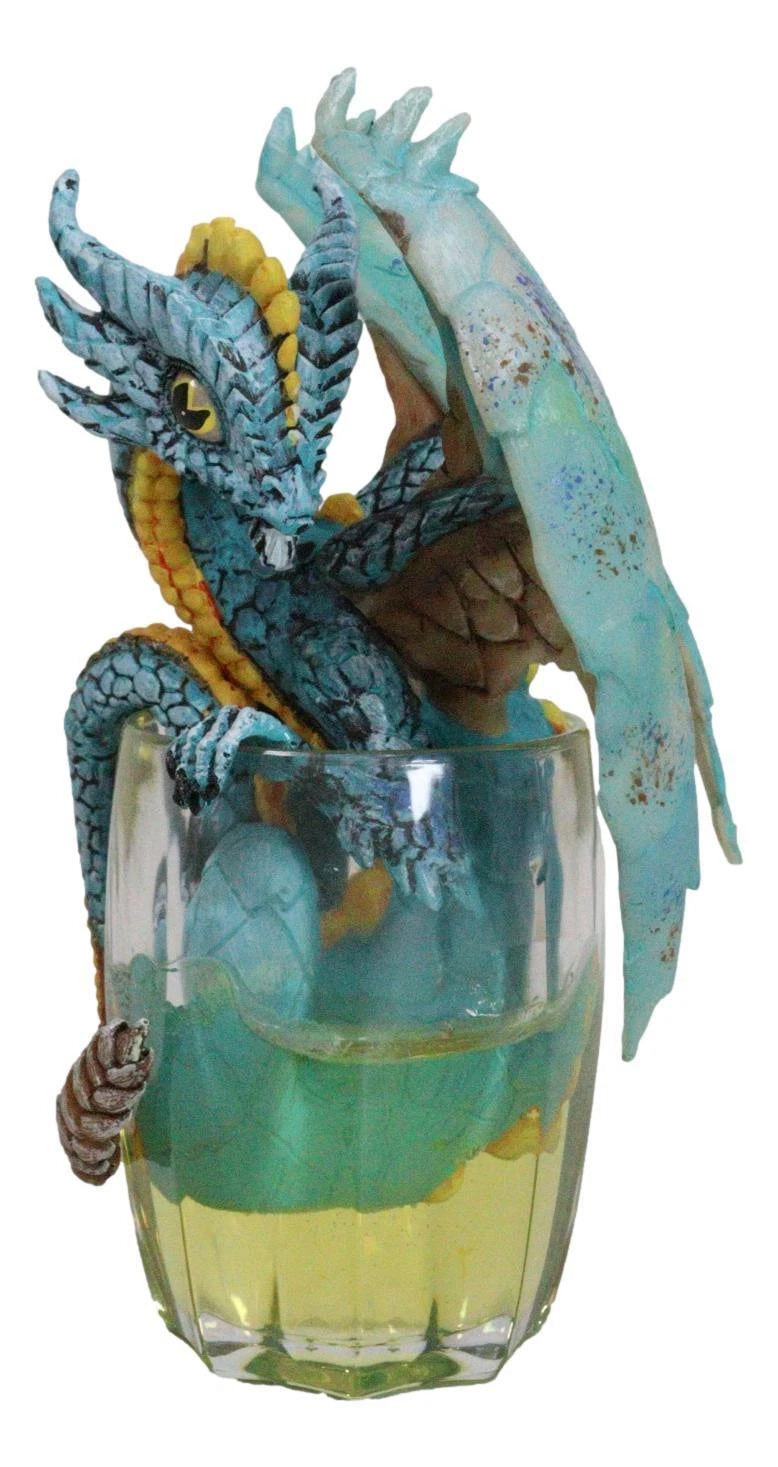 Drunken Whiskey Spirit Dragon Statue Medieval Renaissance Fantasy Decor Figurine