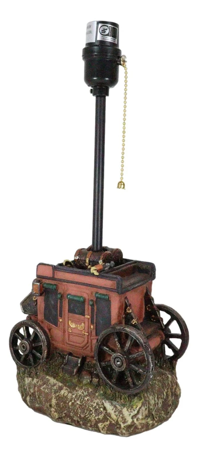 Rustic Western Classic Charming Fancy Chuckwagon Covered Wagon Table Lamp Decor-6