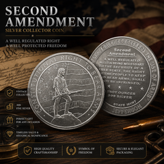 5oz GSM Second Amendment Right to Bear Arms BU Silver Round Coin in CAPSULE!-1