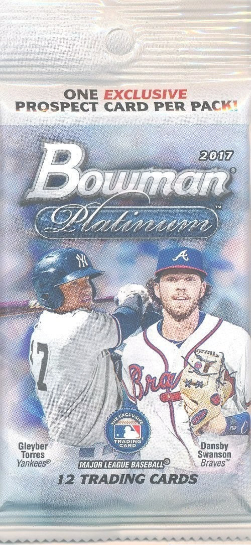 2017 Bowman Platinum EXCLUSIVE JUMBO FAT Factory Sealed PACK- BLUE PROSPECT Card