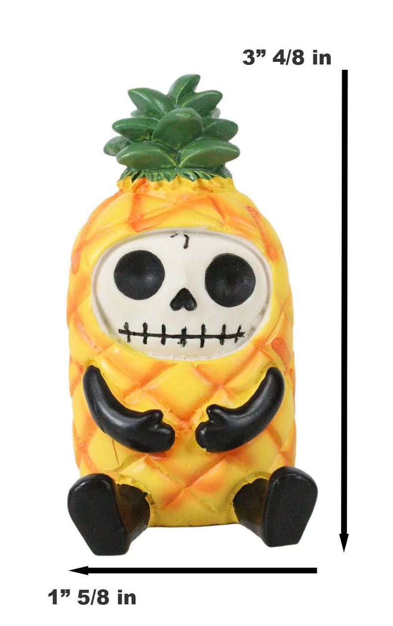 Furrybones Skeleton Fruity Pina Tropical Pineapple Figurine 3.25"H-3