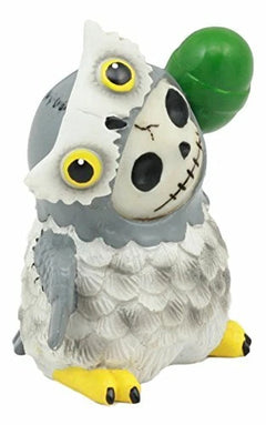 Furrybones Hootie Snow Owl With Green Lollipop Skeleton Monster Figurine Decor-2