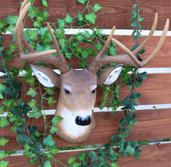 8 Point Buck Deer Bust Champion Wall Mount Sculpture Plaque Figurine 21"H-1