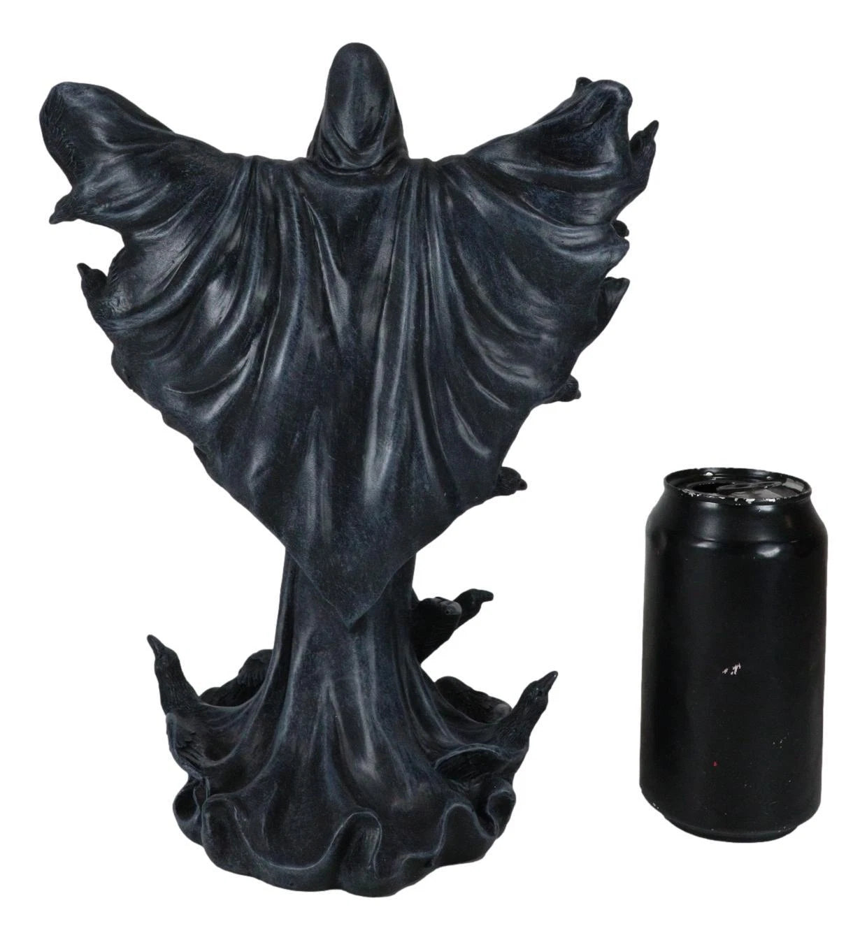 The Dark Lord Boogeyman Black Death Grim Reaper With Raven Crows Figurine-3