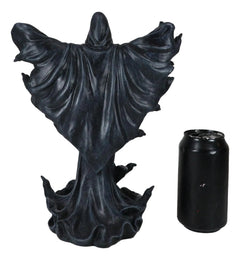 The Dark Lord Boogeyman Black Death Grim Reaper With Raven Crows Figurine-3