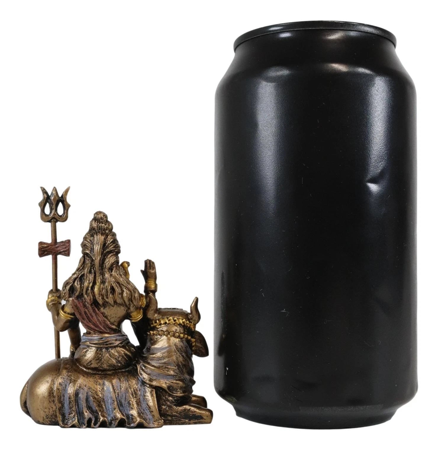 Vastu Hindu God Lord Shiva Mahadeva Sitting On Nandi Bull Miniature Statue-4