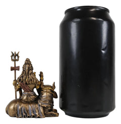 Vastu Hindu God Lord Shiva Mahadeva Sitting On Nandi Bull Miniature Statue-4