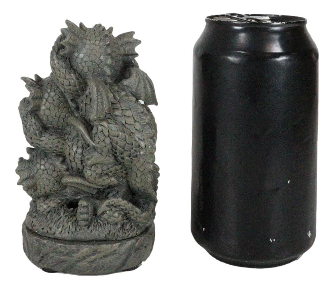 No Smoking See Hear Speak No Evil Whimsical Dragons Backflow Incense Burner-2
