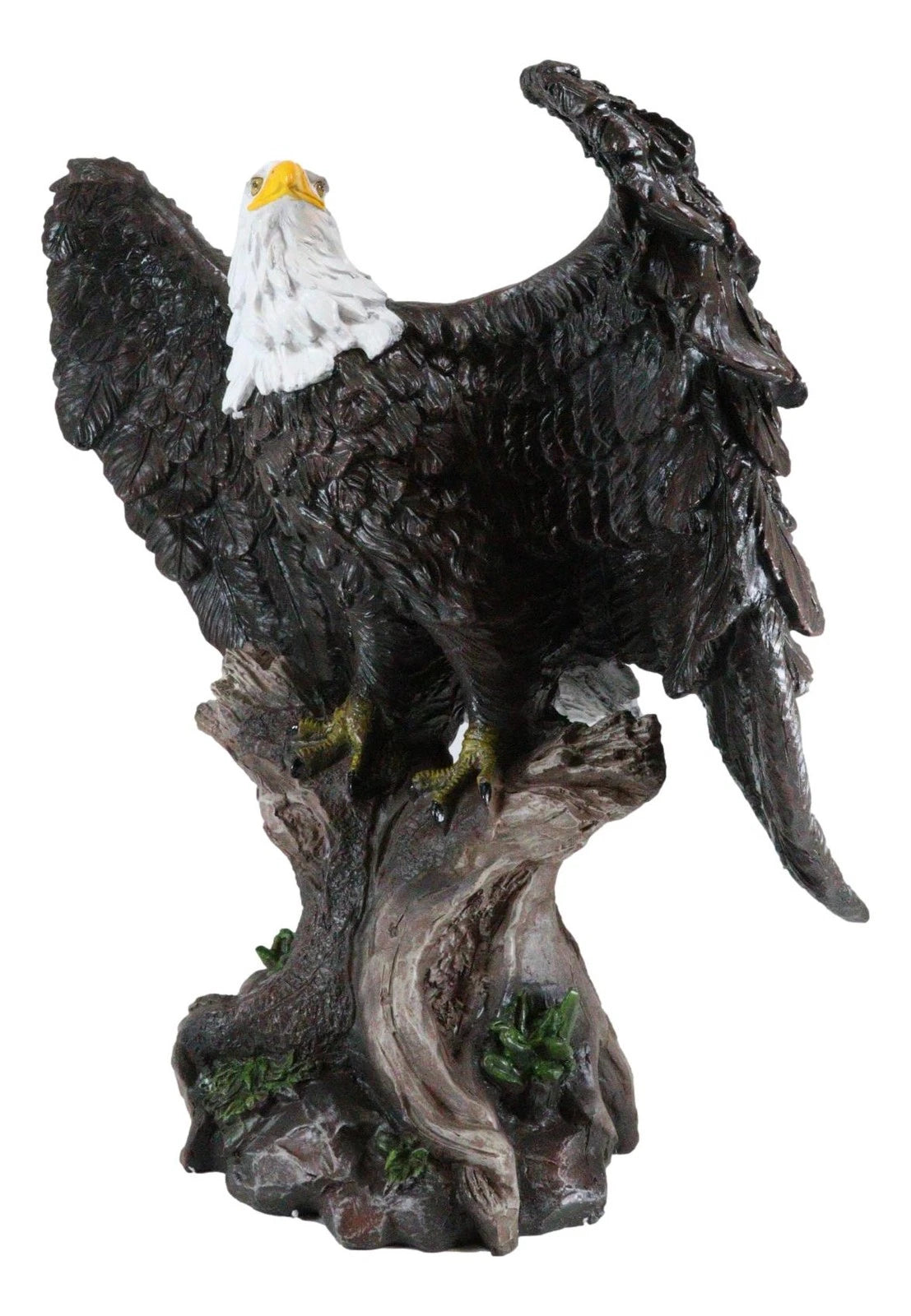 Large 18"H Wings Of Glory Perching Grand Bald Eagle Statue Home Garden Figurine-7