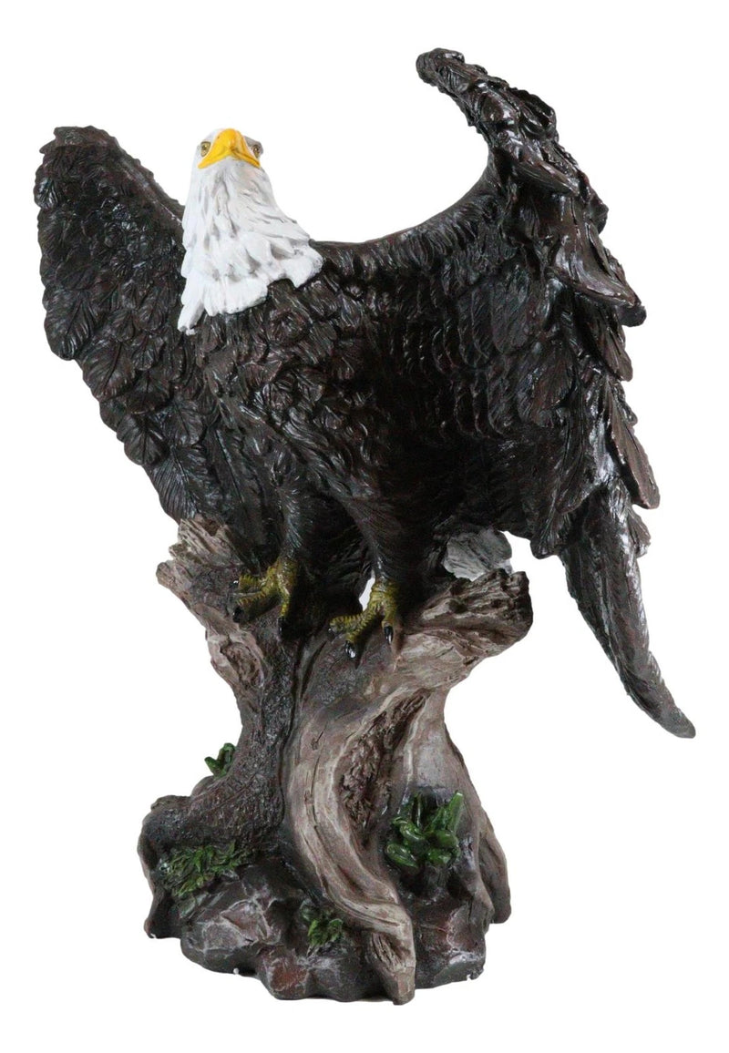 Large 18"H Wings Of Glory Perching Grand Bald Eagle Statue Home Garden Figurine-7