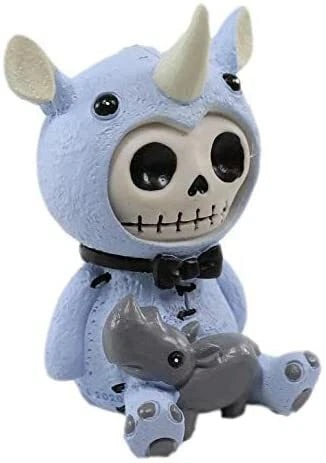 Furrybones Buster Figurine in Rhinoceros Costume 3" Tall Collectible