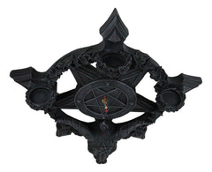 Samael Lilith Baphomet Hanging Wall Clock Candle Holder Decor Plaque 19" H-2