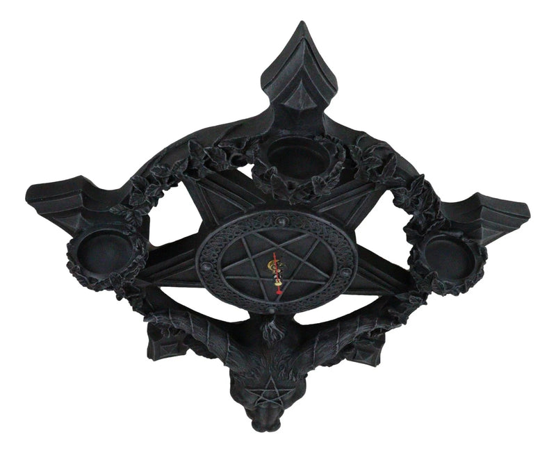 Samael Lilith Baphomet Hanging Wall Clock Candle Holder Decor Plaque 19" H-2