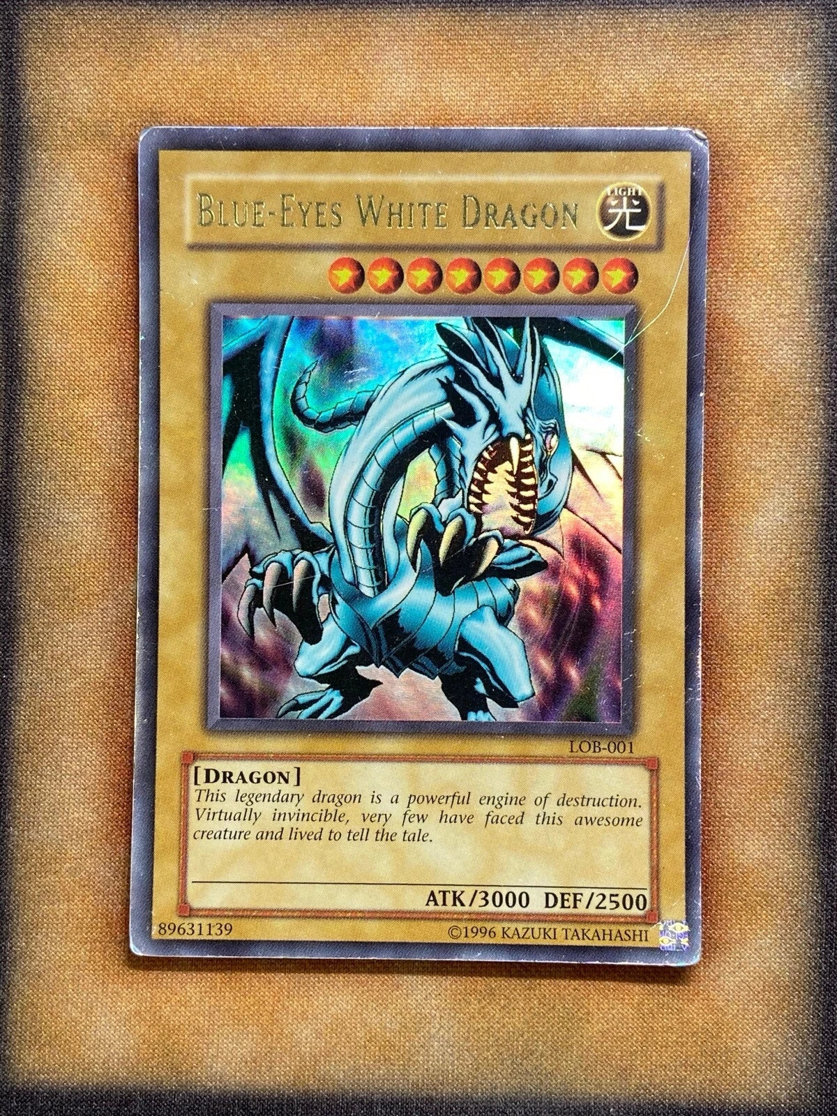Yugioh Blue-Eyes White Dragon LOB-001 Ultra Rare MP