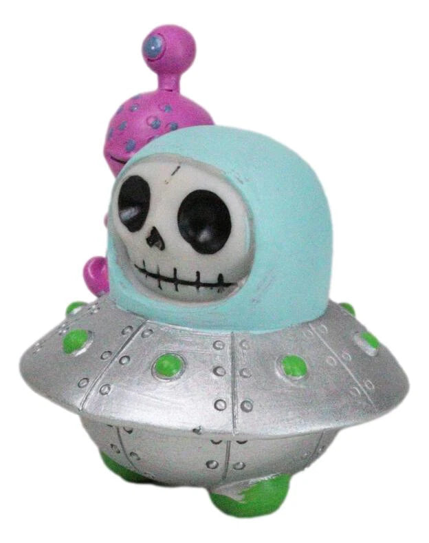 Furrybones UFO ET Alien Planetary Space Ship Dish Skeleton Figurine Furry Bones-4