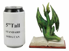 Figura decorativa del dragón de la bibliografía del libro de runas verdes de fantasía de Amy Brown -3