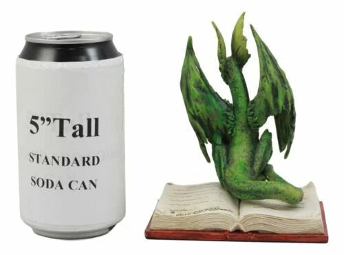 Figura decorativa del dragón de la bibliografía del libro de runas verdes de fantasía de Amy Brown -3