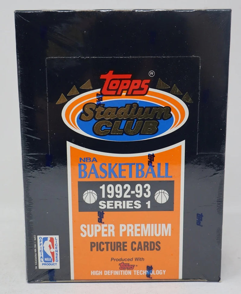 1992/93 Topps Stadium Club Basketball Series 1 Box (36/15)-1