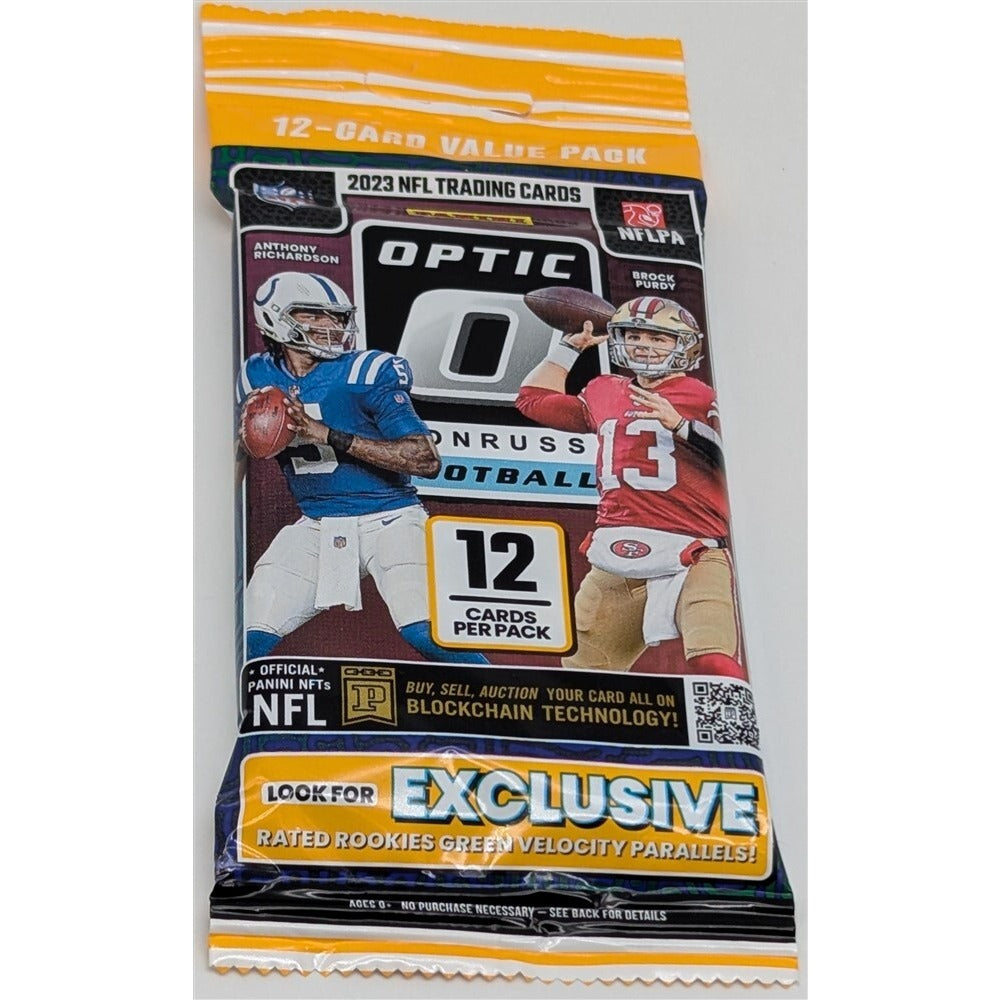 ONE Sealed Cello Fat Pack 2023 Donruss Optic NFL Football Cards